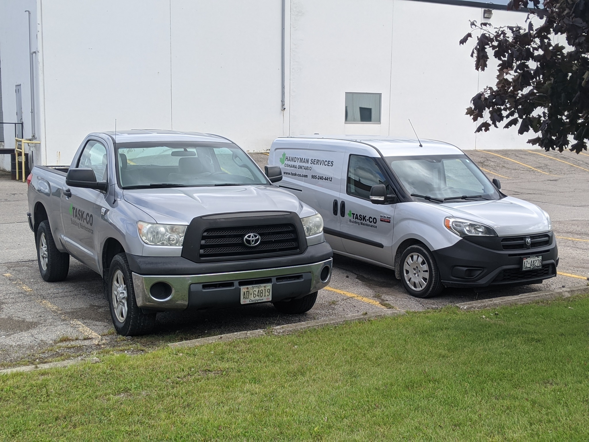 Taskco Van and Truck parked in Oshawa